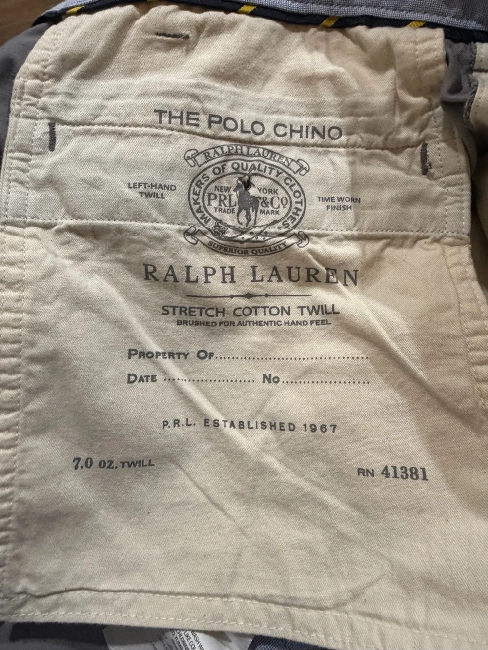Polo Ralph Lauren Bedford Chino Pant Men’s 44B x 30 Gray Stretch Classic Fit NWT